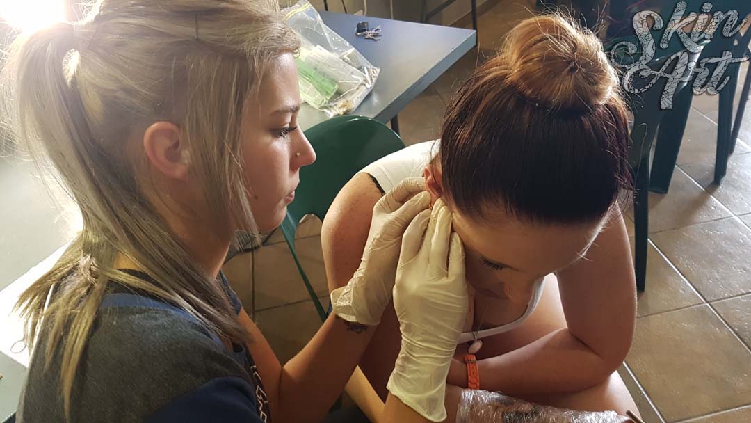 Skinart body piercing training archive photograph 12