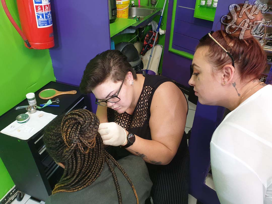 Skinart body piercing training archive photograph 4