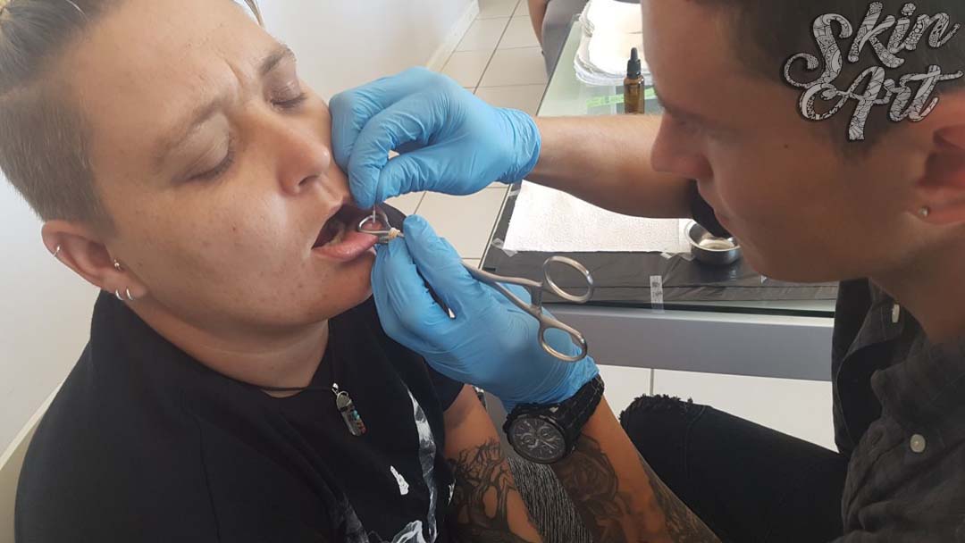 Skinart body piercing training archive photograph 2